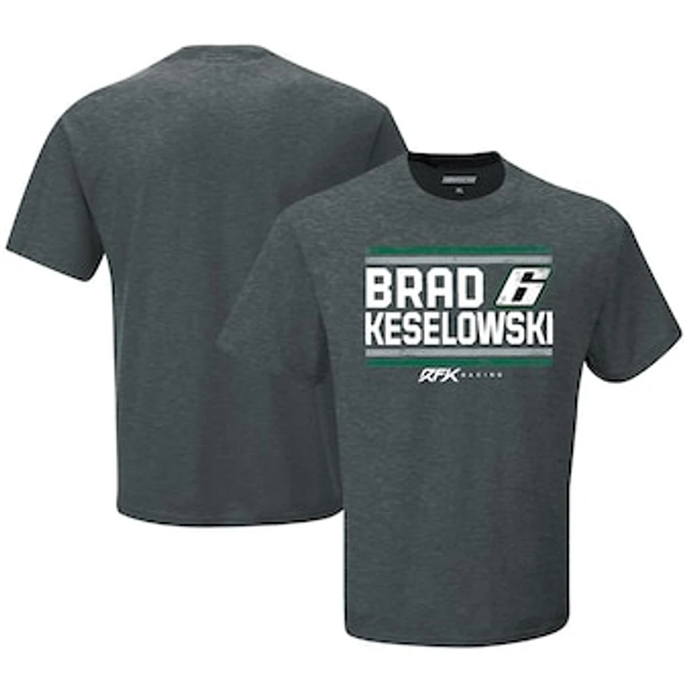 Men's Roush Fenway Keselowski Racing Heathered Charcoal Brad Restart T-Shirt