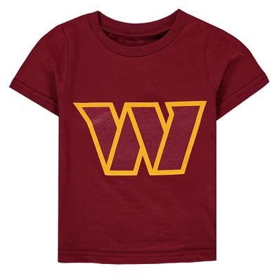 Toddler Burgundy Washington Commanders Team Logo T-Shirt