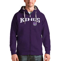 Men's Antigua Purple Sacramento Kings Victory Full-Zip Hoodie