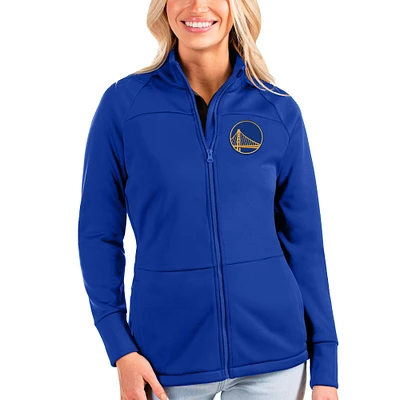 Women's Antigua Royal Golden State Warriors Links Full-Zip Golf Jacket