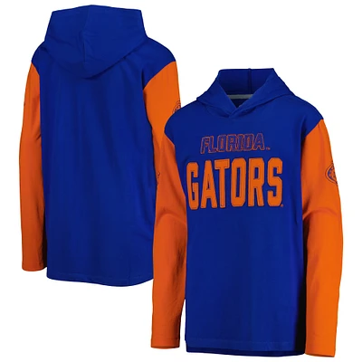 Youth Royal Florida Gators Heritage Hoodie Long Sleeve T-Shirt