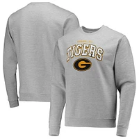 Men's Mitchell & Ness Heathered Gray Grambling Tigers Classic Arch Pullover Sweatshirt