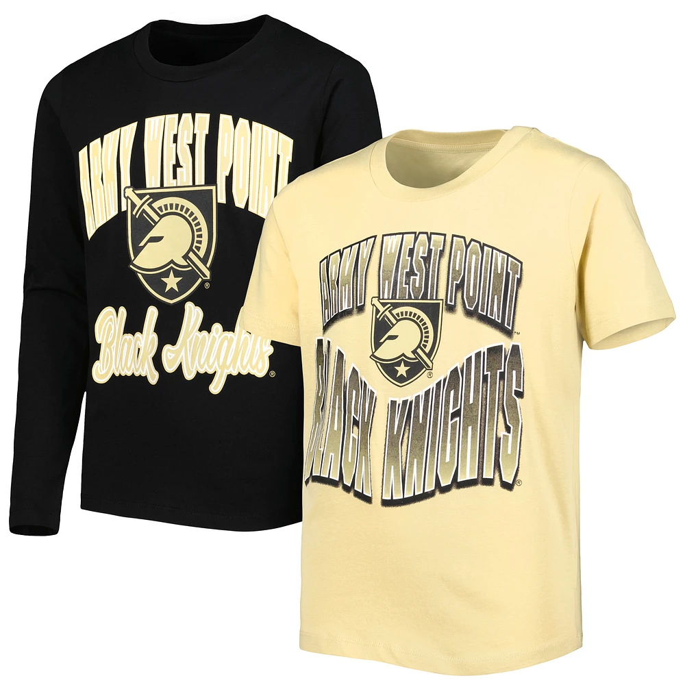 Youth Black/Gold Army Black Knights Game Day T-Shirt Combo Pack