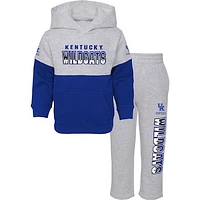 Preschool Heather Gray/Royal Kentucky Wildcats Playmaker Pullover Hoodie & Pants Set