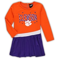 Girls Preschool Orange Clemson Tigers Heart to Heart French Terry Dress