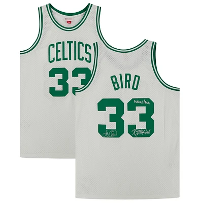 Kevin McHale Larry Bird Robert Parish Boston Celtics Autographed Mitchell & Ness Swingman Jersey