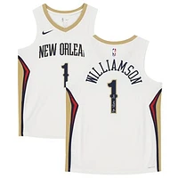 Zion Williamson New Orleans Pelicans Autographed White Nike Swingman Jersey with ''Zanos'' Inscription