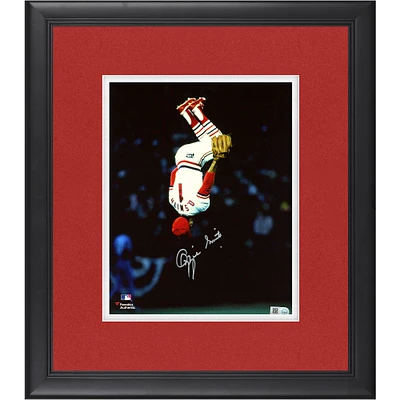 Ozzie Smith St. Louis Cardinals Autographed Framed 8'' x 10'' Vertical Flip Photograph