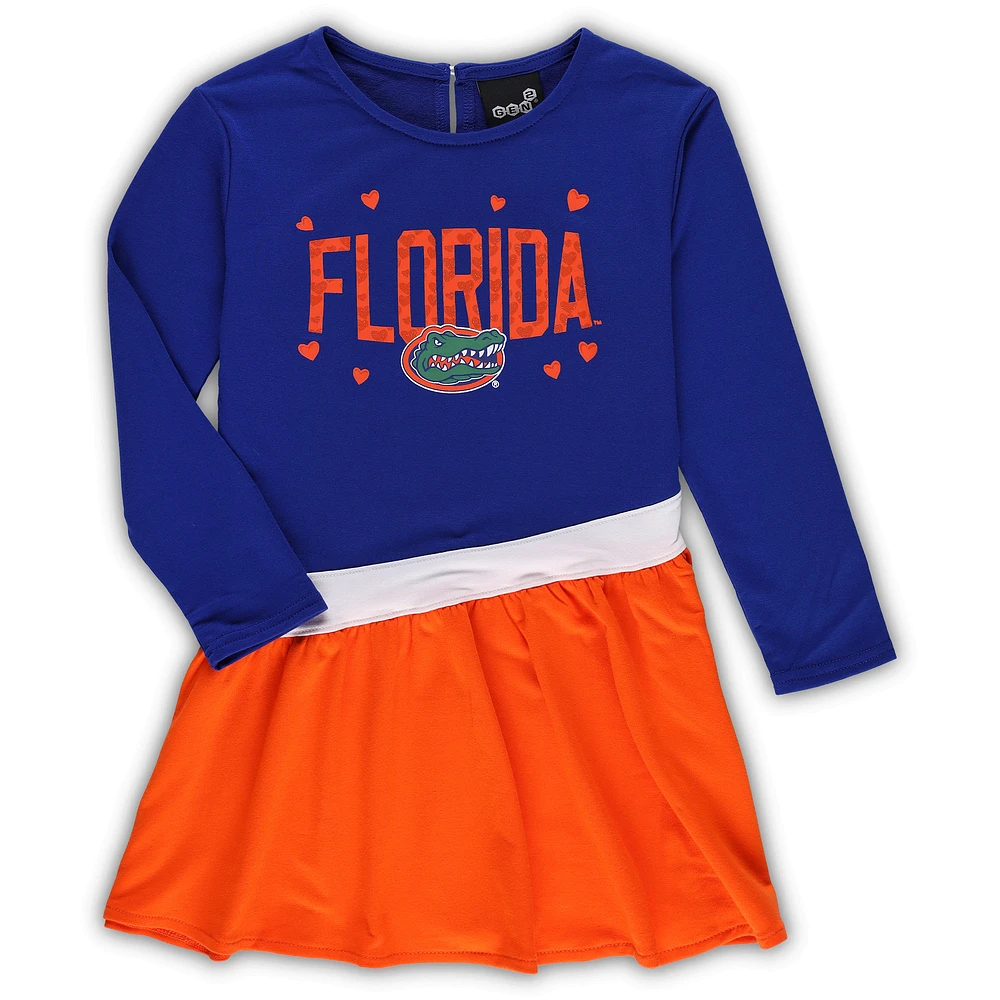 Toddler Royal Florida Gators Heart to Heart French Terry Dress