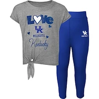 Infant Heather Gray/Royal Kentucky Wildcats Forever Love T-Shirt & Leggings Set