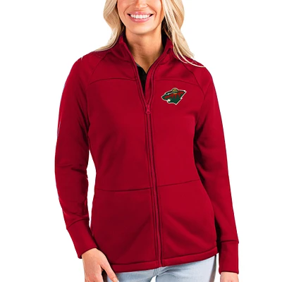 Women's Antigua Minnesota Wild Links Full-Zip Golf Jacket