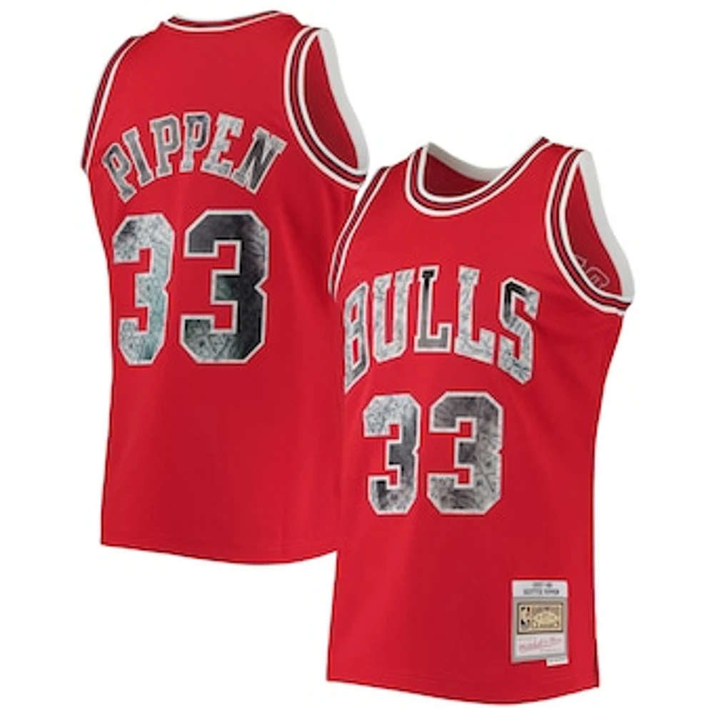 Men's Mitchell & Ness Scottie Pippen Red Chicago Bulls 1997/98 Hardwood Classics NBA 75th Anniversary Diamond Swingman Jersey