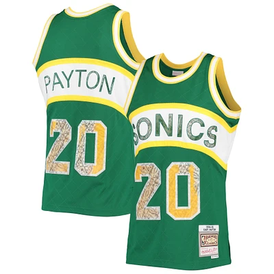 Men's Mitchell & Ness Gary Payton Green Seattle SuperSonics 1994/95 Hardwood Classics NBA 75th Anniversary Diamond Swingman Jersey