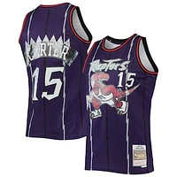 Men's Mitchell & Ness Vince Carter Purple Toronto Raptors 1998/99 Hardwood Classics NBA 75th Anniversary Diamond Swingman Jersey