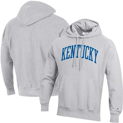 Men's Champion Heathered Gray Kentucky Wildcats Big & Tall Reverse Weave Fleece Pullover Hoodie Sweatshirt