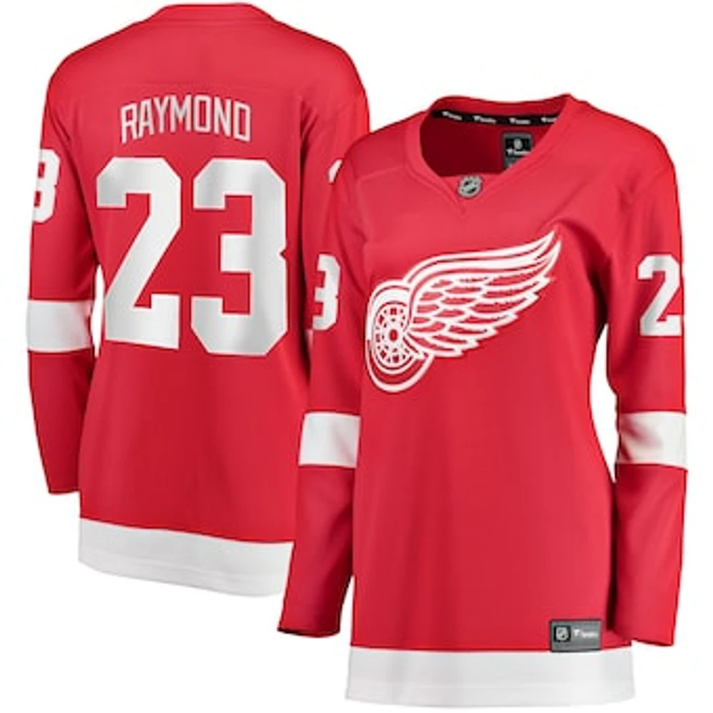 Women's Fanatics Lucas Raymond Red Detroit Wings Home Breakaway Player Jersey