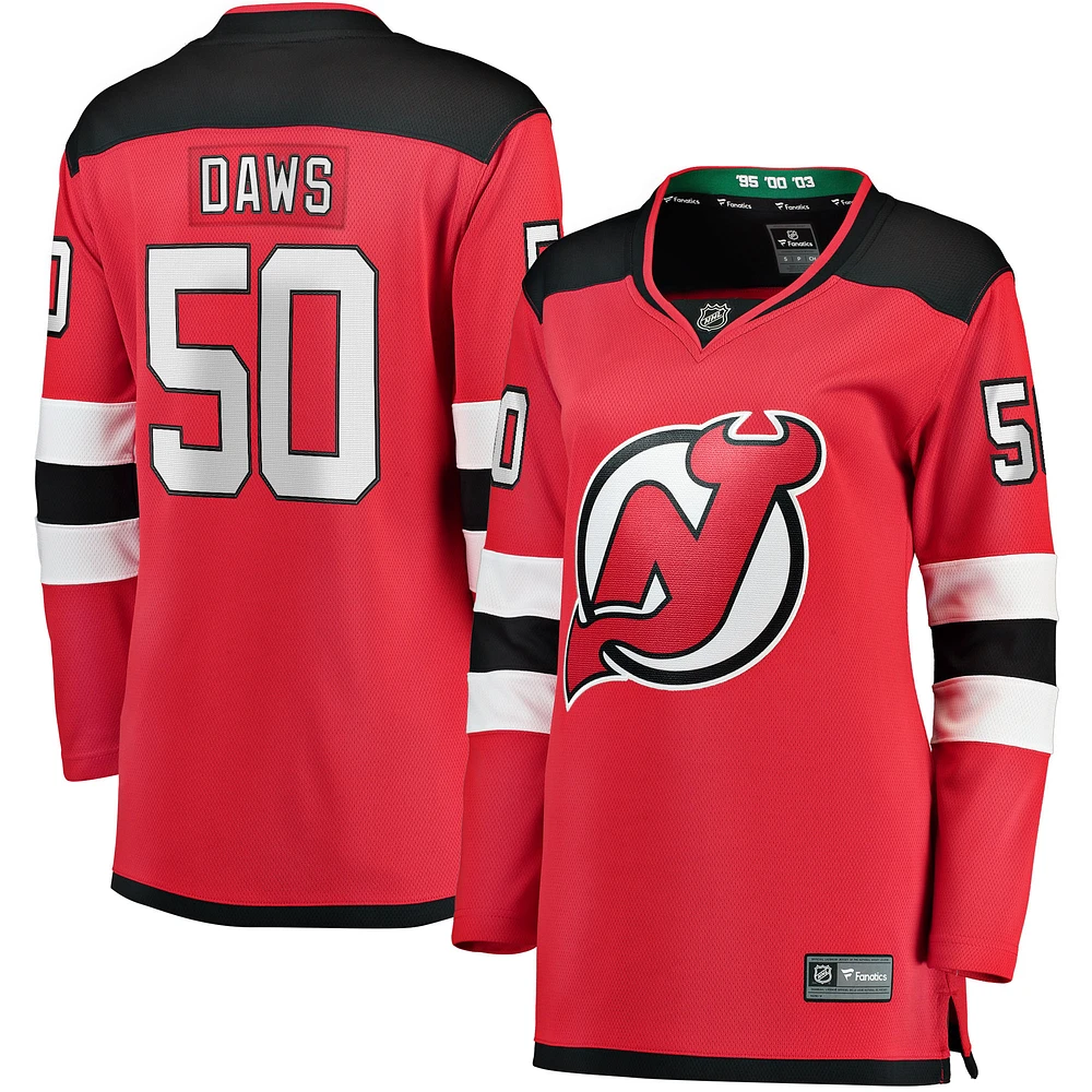 Women's Fanatics Nico Daws Red New Jersey Devils Home Breakaway Player