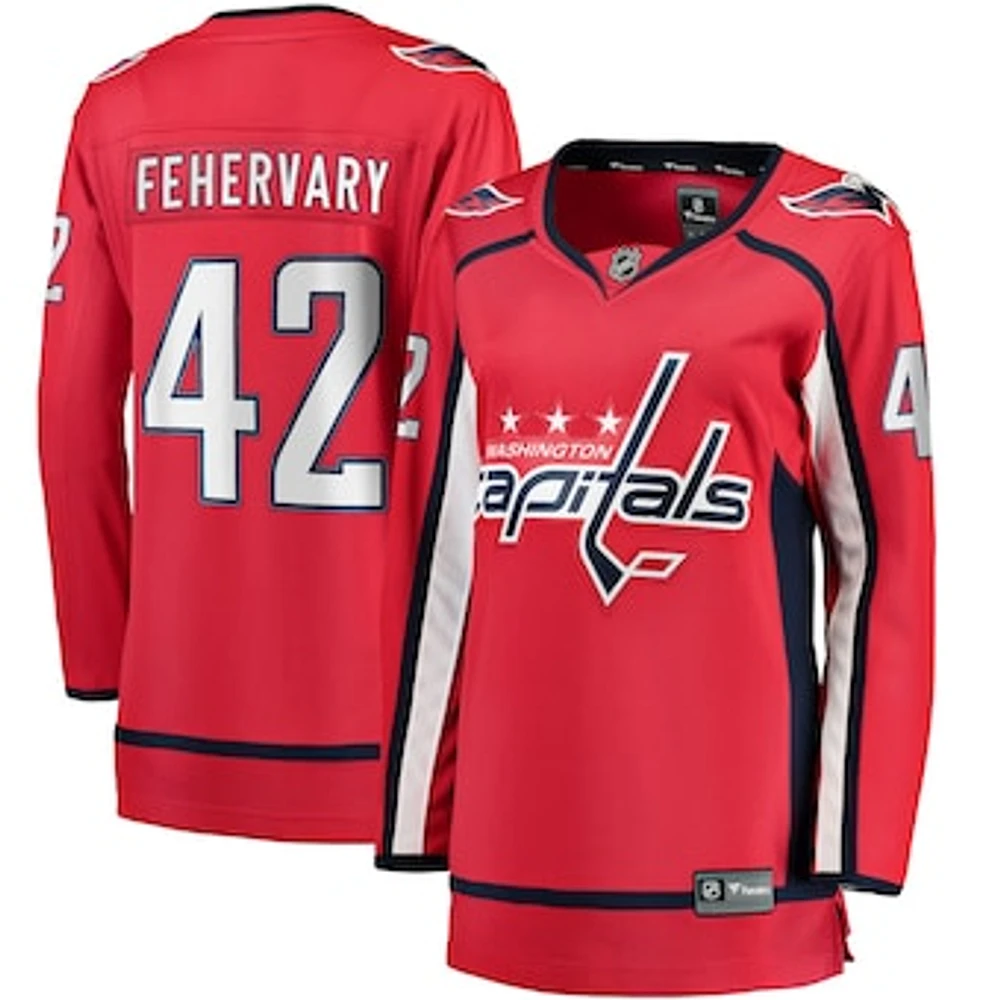 Women's Fanatics Martin Fehervary Red Washington Capitals Home Breakaway Player Jersey