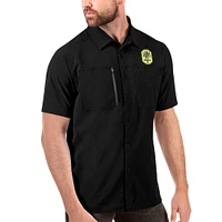 Men's Antigua Black Nashville SC Kickoff Button-Up Shirt