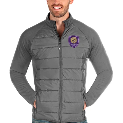 Men's Antigua Steel Orlando City SC Altitude Full-Zip Jacket