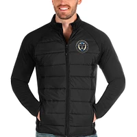 Men's Antigua Black Philadelphia Union Altitude Full-Zip Jacket