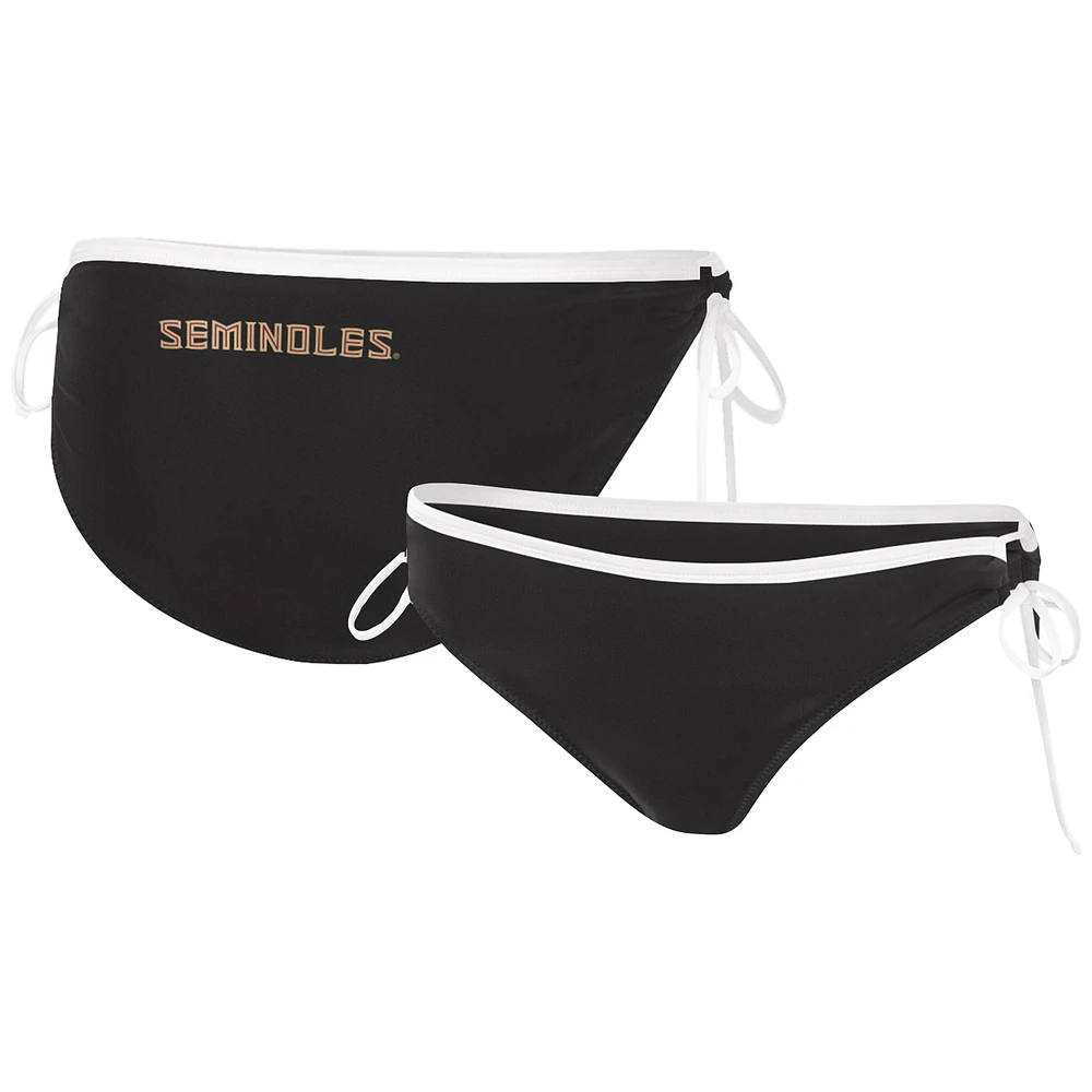 Women's G-III 4Her by Carl Banks Black Florida State Seminoles Perfect Match Bikini Bottom