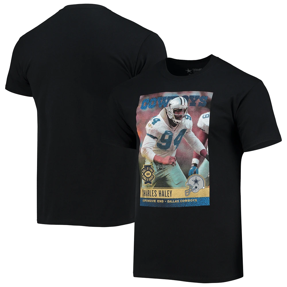 Men's Charles Haley Black Dallas Cowboys Name & Number T-Shirt