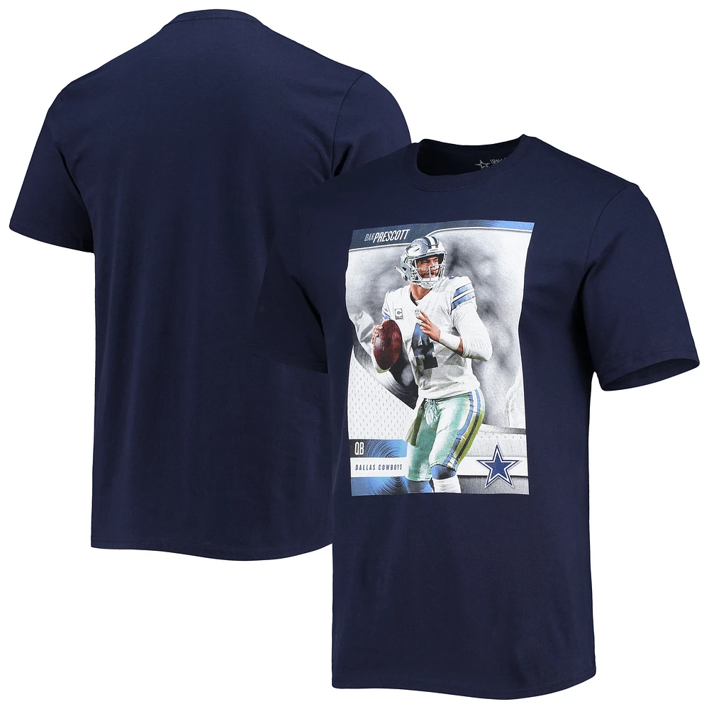 Men's Dak Prescott Navy Dallas Cowboys Player Name & Number T-Shirt