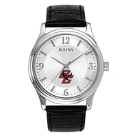 Men's Silver Boston College Eagles Leather Watch