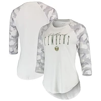 Women's Concepts Sport White/Gray Portland Timbers Composite 3/4-Sleeve Raglan Top