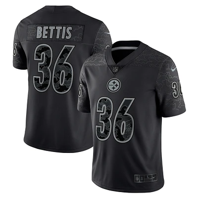 Men's Nike Jerome Bettis Black Pittsburgh Steelers Retired Player RFLCTV Limited Jersey