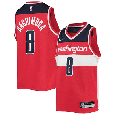 Youth Nike Rui Hachimura Red Washington Wizards 2021/22 Diamond Swingman Jersey - Icon Edition