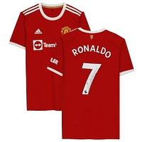 Cristiano Ronaldo Manchester United Autographed Red adidas 2021 Jersey