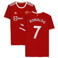 Cristiano Ronaldo Manchester United Autographed Red adidas 2021 Jersey