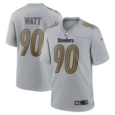 Men's Nike T.J. Watt Silver Pittsburgh Steelers Atmosphere Fashion Game - Jersey