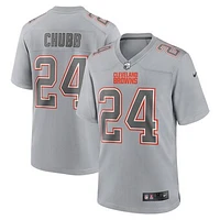 Men's Nike Nick Chubb Silver Cleveland Browns Atmosphere Fashion Game - Jersey