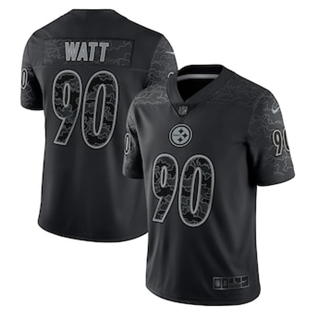 Men's Nike T.J. Watt Black Pittsburgh Steelers RFLCTV - Limited Jersey