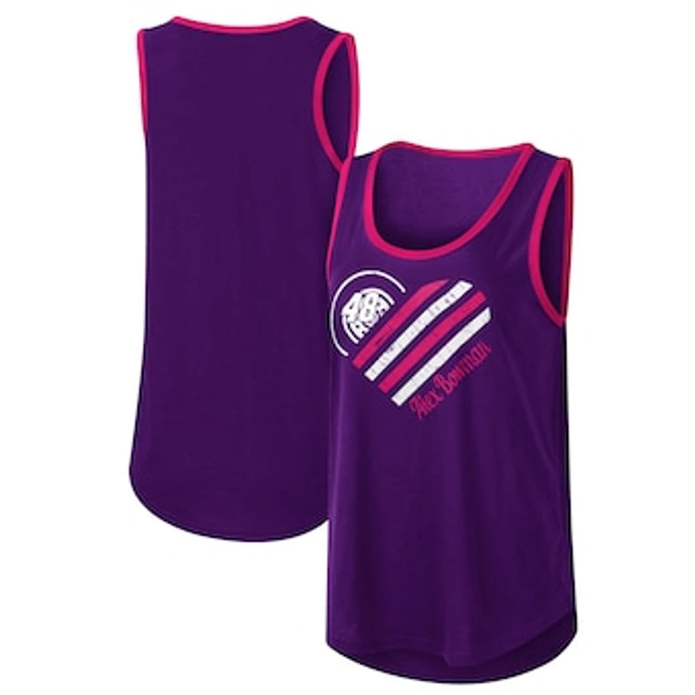 Women's G-III 4Her by Carl Banks Purple Alex Bowman A Game Scoop Neck Tank Top