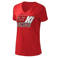 Women's G-III 4Her by Carl Banks Red 23XI Racing 1st Place V-Neck T-Shirt