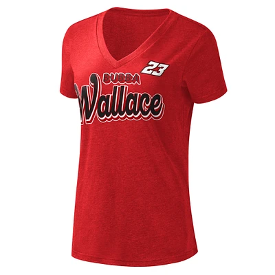 Women's G-III 4Her by Carl Banks Red Bubba Wallace 1st Place V-Neck T-Shirt