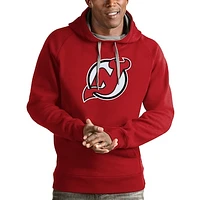 Men's Antigua New Jersey Devils Logo Victory Pullover Hoodie