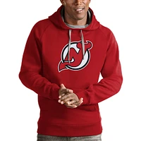 Men's Antigua New Jersey Devils Logo Victory Pullover Hoodie