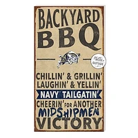 Brown Navy Midshipmen 11'' x 20'' Indoor/Outdoor BBQ Sign