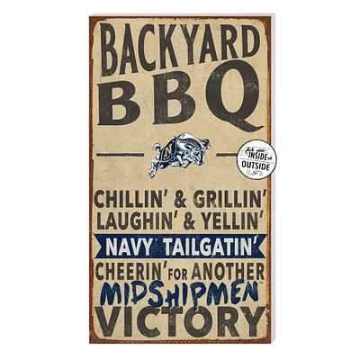 Brown Navy Midshipmen 11'' x 20'' Indoor/Outdoor BBQ Sign