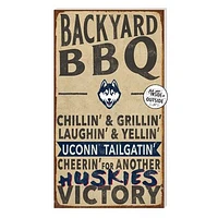 Brown UConn Huskies 11'' x 20'' Indoor/Outdoor BBQ Sign