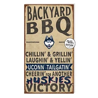 Brown UConn Huskies 11'' x 20'' Indoor/Outdoor BBQ Sign
