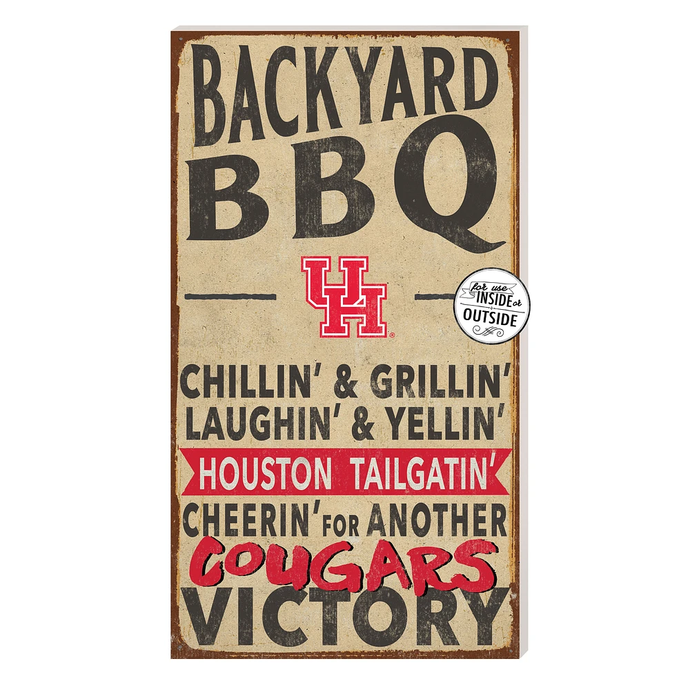 Brown Houston Cougars 11'' x 20'' Indoor/Outdoor BBQ Sign