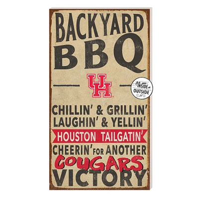 Brown Houston Cougars 11'' x 20'' Indoor/Outdoor BBQ Sign