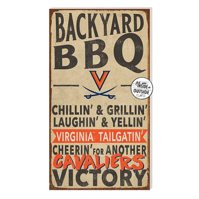 Brown Virginia Cavaliers 11'' x 20'' Indoor/Outdoor BBQ Sign