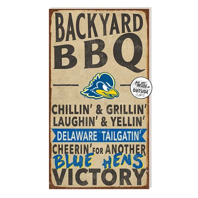 Brown Delaware Fightin' Blue Hens 11'' x 20'' Indoor/Outdoor BBQ Sign